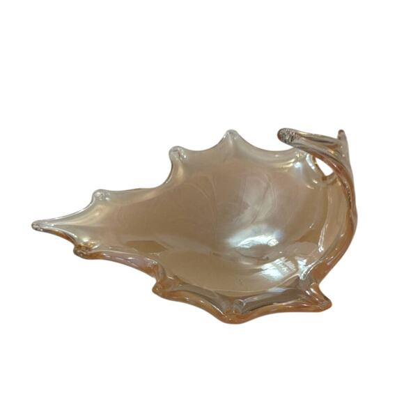 Rare Murano Italian glass leaf bowl - Picture 4 of 6